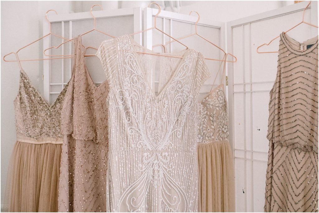 Sequin bridesmaid wedding dresses from BHLDN